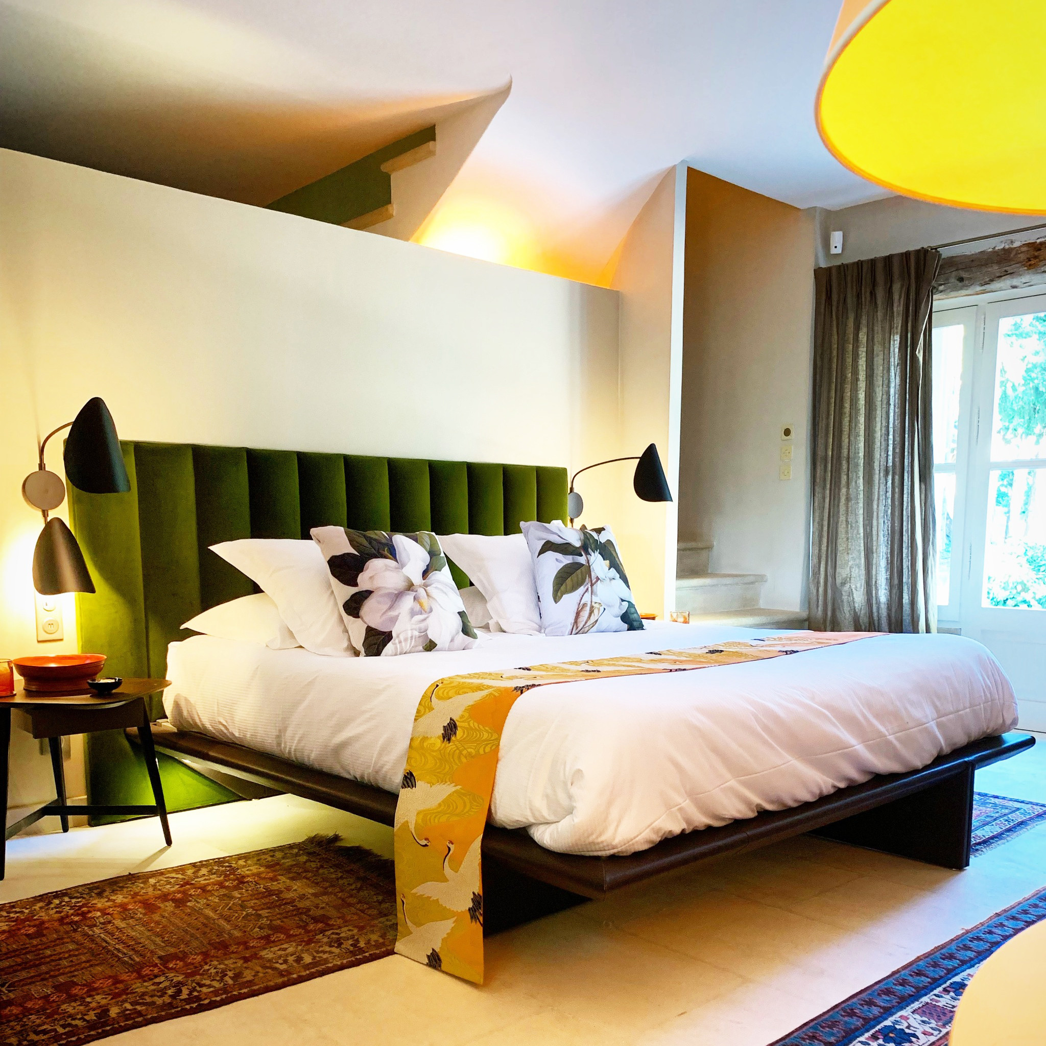A designed and joyful en suite bedroom, inspired by natural Provence