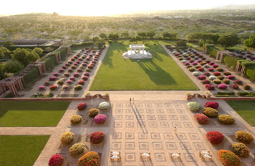 Umaid Bhawan Palace hotel interior showing European Art Deco style