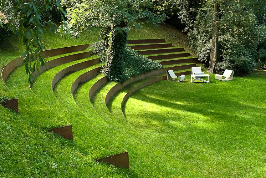 Garden design showing the architecture and structure of plantings